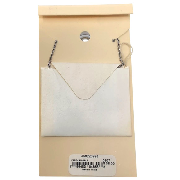 Fossil Brand Bird Owl Pendant Necklace Pave 2 Tone Jewelry Party Animal NEW NWT - Picture 7 of 9